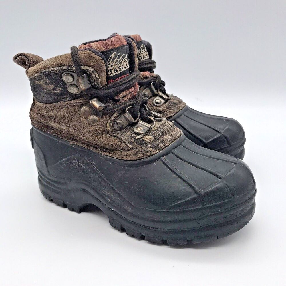 Itasca Icebreaker Kids 8 Snow Boots Camo Waterproof Lined Lace Up Winter Shoes - Picture 3 of 10